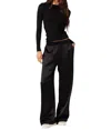 Sablyn Brynn Wide Leg Silk Pant In Black