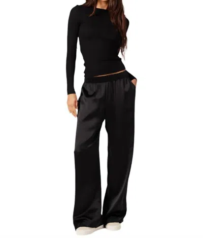 Sablyn Brynn Wide Leg Silk Pant In Black