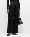 Sablyn Brynn Wide-leg Silk Pants In Black