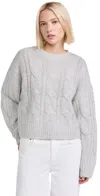 Sablyn Cable Knit Cashmere Sweater Foggy In Foggy