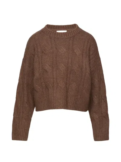 Sablyn Cable Knit Jumper In Brown
