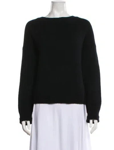 Pre-owned Sablyn Cashmere Bateau Neckline Sweater In Black
