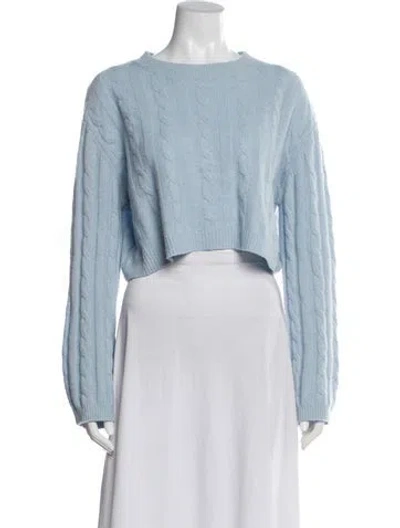 Pre-owned Sablyn Cashmere Bateau Neckline Sweater In Blue
