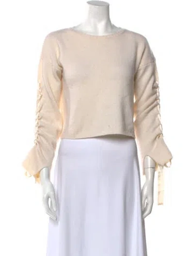 Pre-owned Sablyn Cashmere Bateau Neckline Sweater In Neutral