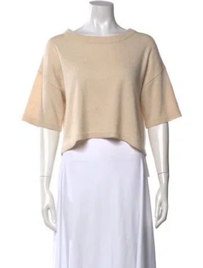 Pre-owned Sablyn Cashmere Bateau Neckline Sweater In Neutrals