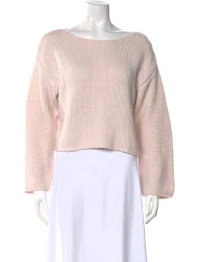 Pre-owned Sablyn Cashmere Bateau Neckline Sweater In Pink