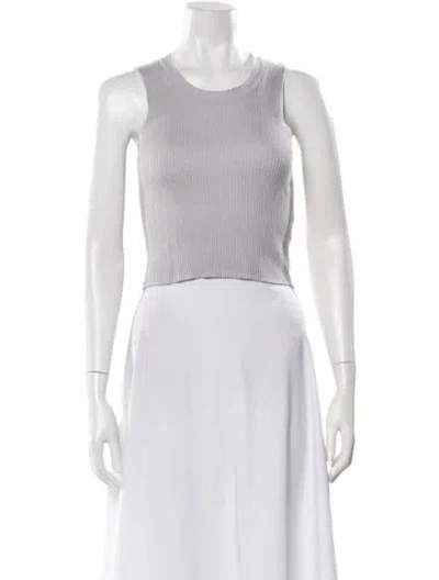 Pre-owned Sablyn Cashmere Crew Neck Crop Top In Purple