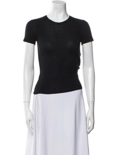 Pre-owned Sablyn Cashmere Crew Neck Sweater In Black