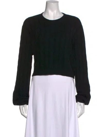 Pre-owned Sablyn Cashmere Crew Neck Sweater In Black