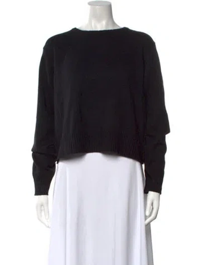 Pre-owned Sablyn Cashmere Crew Neck Sweater In Black