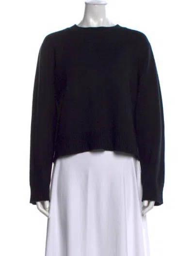Pre-owned Sablyn Cashmere Crew Neck Sweater In Black