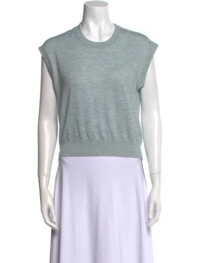 Pre-owned Sablyn Cashmere Crew Neck Sweater In Blue