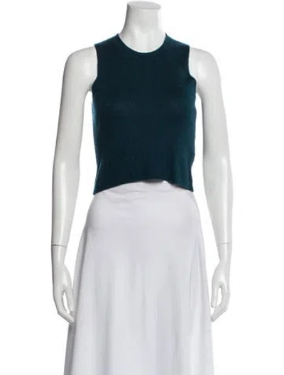 Pre-owned Sablyn Cashmere Crew Neck Sweater In Blue