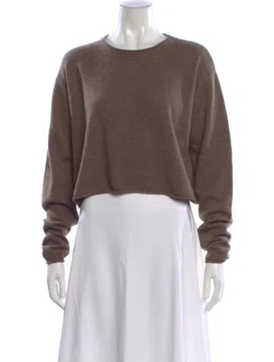 Pre-owned Sablyn Cashmere Crew Neck Sweater In Brown