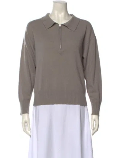 Pre-owned Sablyn Cashmere Crew Neck Sweater In Gray