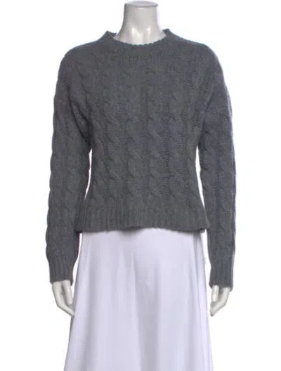 Pre-owned Sablyn Cashmere Crew Neck Sweater In Grey