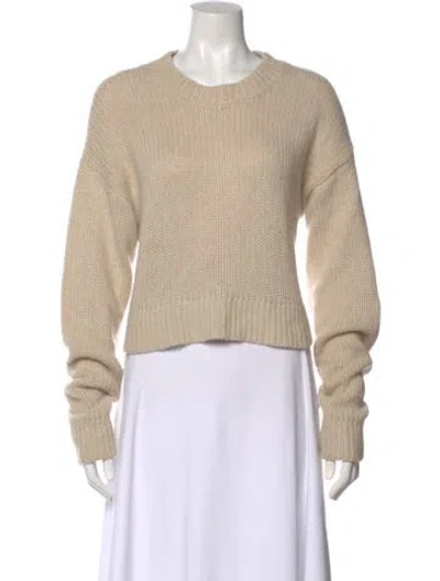 Pre-owned Sablyn Cashmere Crew Neck Sweater In Neutral