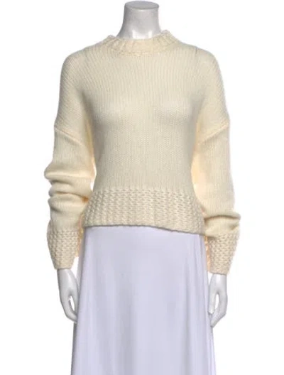 Pre-owned Sablyn Cashmere Crew Neck Sweater In Neutral