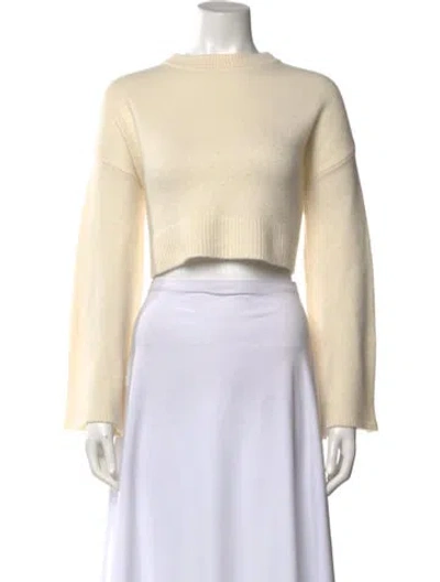 Pre-owned Sablyn Cashmere Crew Neck Sweater In Neutral