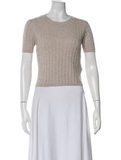 Pre-owned Sablyn Cashmere Crew Neck Sweater In Neutral
