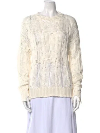 Pre-owned Sablyn Cashmere Crew Neck Sweater In Neutral
