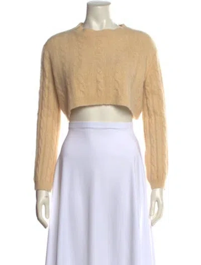 Pre-owned Sablyn Cashmere Crew Neck Sweater In Neutral