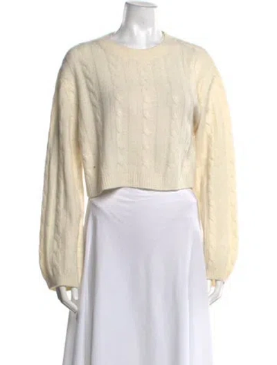 Pre-owned Sablyn Cashmere Crew Neck Sweater In Neutral