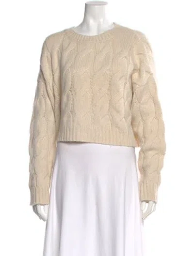 Pre-owned Sablyn Cashmere Crew Neck Sweater In Neutral