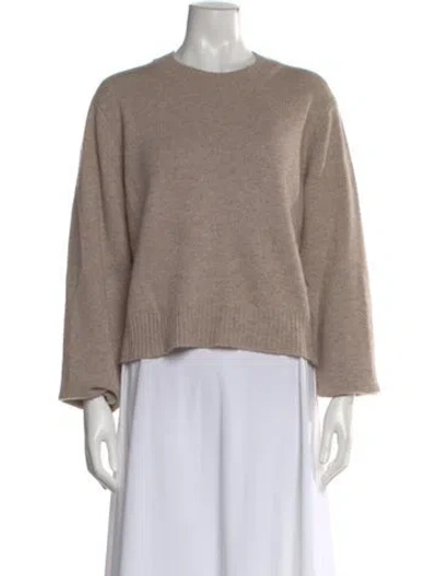 Pre-owned Sablyn Cashmere Crew Neck Sweater In Neutral