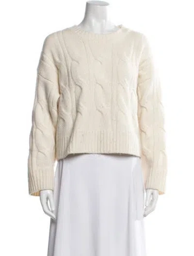 Pre-owned Sablyn Cashmere Crew Neck Sweater In Neutral