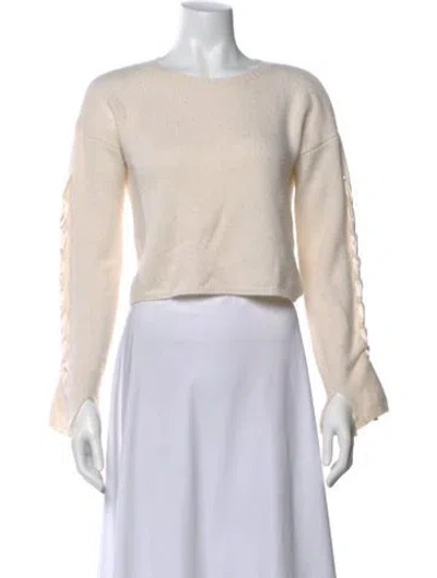 Pre-owned Sablyn Cashmere Crew Neck Sweater In Neutral