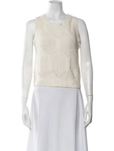 Pre-owned Sablyn Cashmere Crew Neck Sweater In Neutrals