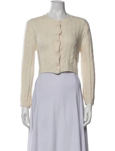 Pre-owned Sablyn Cashmere Crew Neck Sweater In Neutrals