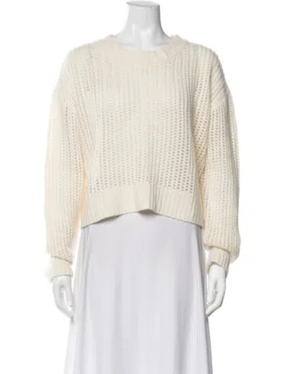 Pre-owned Sablyn Cashmere Crew Neck Sweater In Neutrals