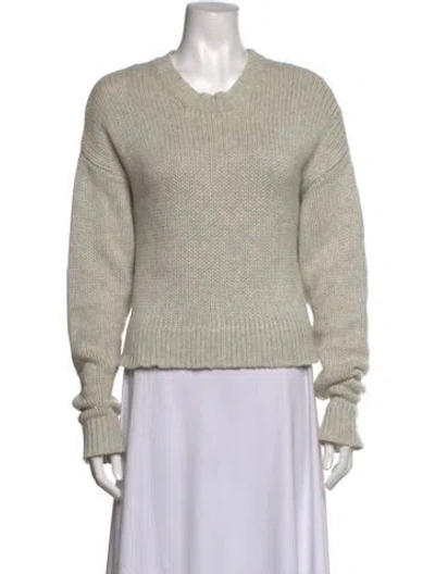Pre-owned Sablyn Cashmere Crew Neck Sweater In Neutrals