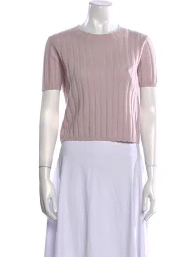 Pre-owned Sablyn Cashmere Crew Neck Sweater In Pink