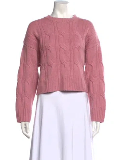 Pre-owned Sablyn Cashmere Crew Neck Sweater In Pink