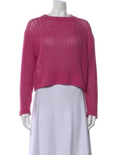 Pre-owned Sablyn Cashmere Crew Neck Sweater In Pink