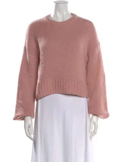 Pre-owned Sablyn Cashmere Crew Neck Sweater In Pink
