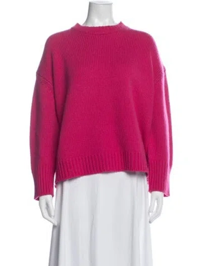 Pre-owned Sablyn Cashmere Crew Neck Sweater In Pink