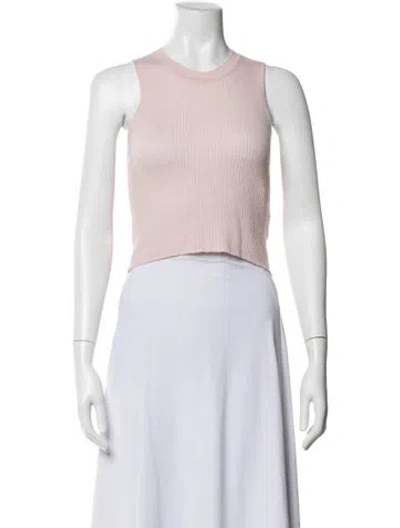 Pre-owned Sablyn Cashmere Crew Neck Sweater In Pink
