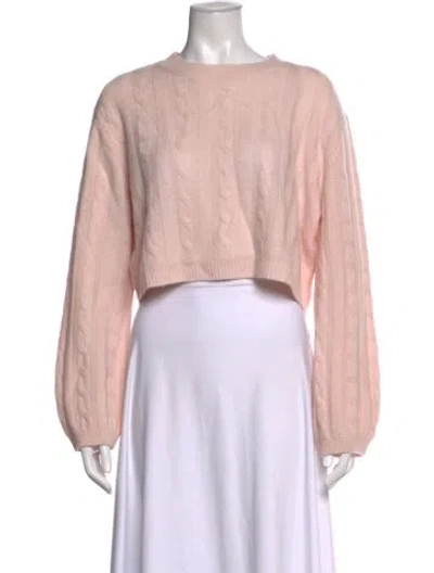 Pre-owned Sablyn Cashmere Crew Neck Sweater In Pink