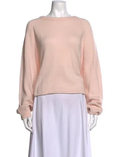 Pre-owned Sablyn Cashmere Crew Neck Sweater In Pink