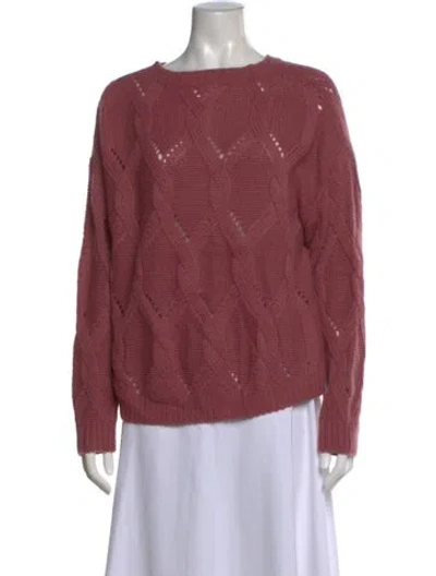 Pre-owned Sablyn Cashmere Crew Neck Sweater In Pink