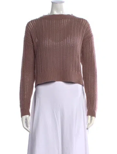 Pre-owned Sablyn Cashmere Crew Neck Sweater In Pink