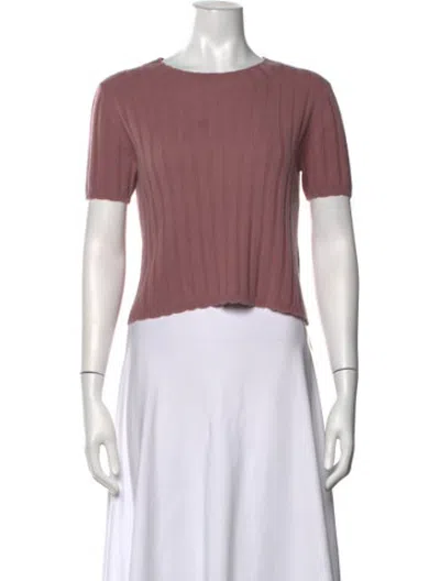Pre-owned Sablyn Cashmere Crew Neck Sweater In Pink