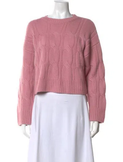 Pre-owned Sablyn Cashmere Crew Neck Sweater In Pink