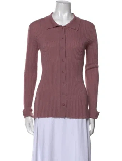 Pre-owned Sablyn Cashmere Crew Neck Sweater In Purple