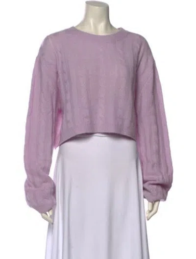 Pre-owned Sablyn Cashmere Crew Neck Sweater In Purple