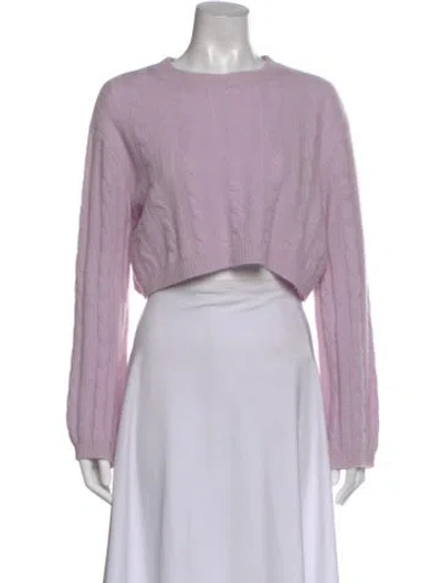 Pre-owned Sablyn Cashmere Crew Neck Sweater In Purple